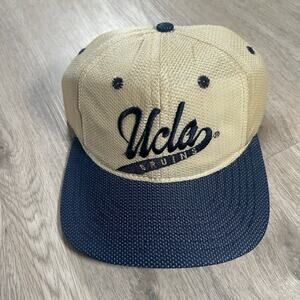 VTG‎ UCLA Bruins Snapback Hat College California Headwear Gold Blue USA Made Cap